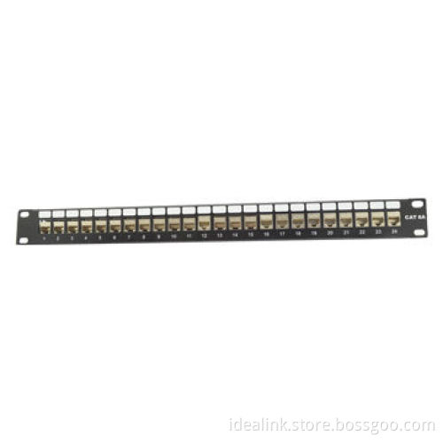 Patch Panel, FTP/UTP, 24 Ports, Black Bar, Supports 22 to 26AWG Stranded and Solid WireNew